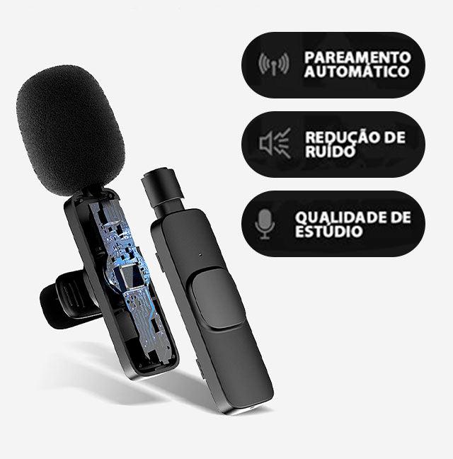 SonusPro - Microfone de lapela sem fio | LEVE 2 PAGUE 1 - EstaçãoForShop